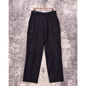 Vintage Gap Pants 35 x 32 Mens Heavyweight Wool Flannel Cargo Trouser